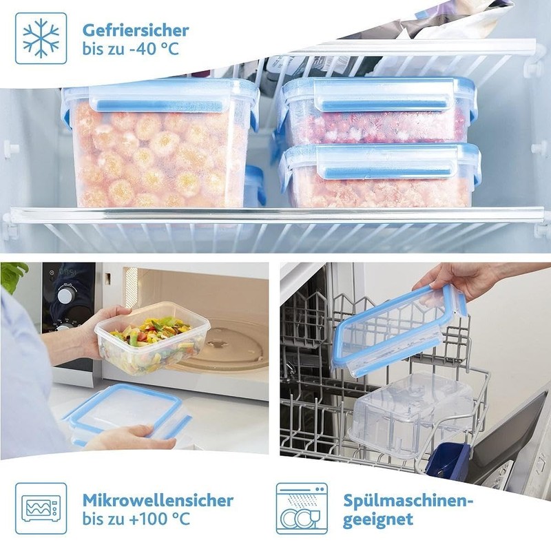 Emsa 508568 Clip & Close 5-piece set of food storage