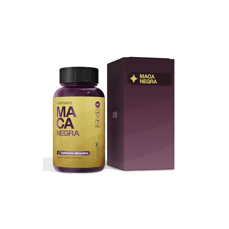 Maca Negra 1,020 mg por Porción, Cápsulas de Maca 90