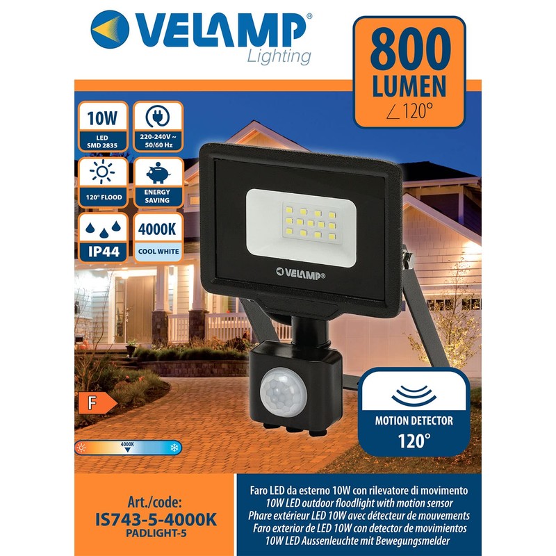 Velamp Padlight5 10 W IP44 SMD LED Spotlight 4000 K