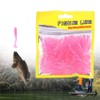 Micro Worms for Trout,Fishing Lures,50PCS Soft Plastic T Tail Grub