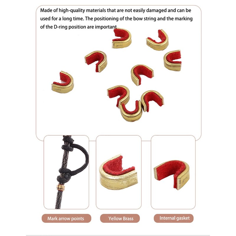 15 Pcs Archery Bow String Nocking Points Brass Nocks Buckle