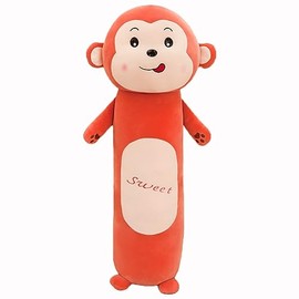 JINTN Cute Monkey Long Fluffy Doll Plush Stuffed Pillow Toy Soft Sleeping Hugging Gifts Plush Animals Toy Little Girls Dolls Girl Cushion Cuddle Toy Ragdoll for Adult Kids Christmas Birthday Gift