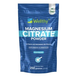 Citrato De Magnesio En Polvo Sin Sabor 250gr Wellthy