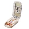 Portable Pill Cutter, Tablet Cutter with Storage Compartment, Adjustable Pill