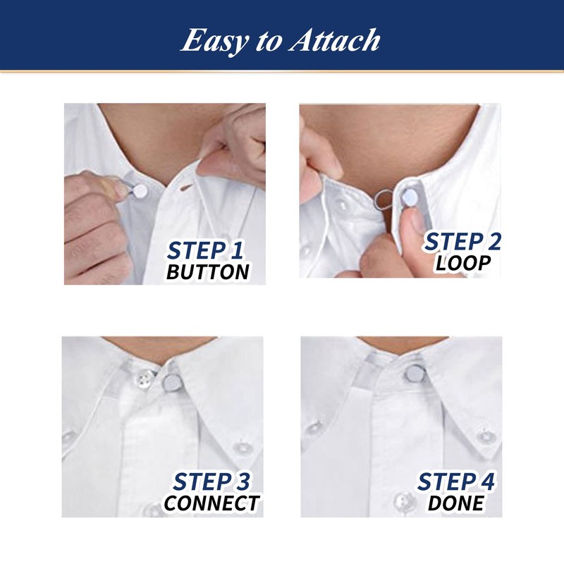 OURUI Button Extender Collar Neck Metal Extender for Men Dress
