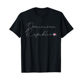Simple Love Dominican Flag Heart on Dominican Republic T-Shirt