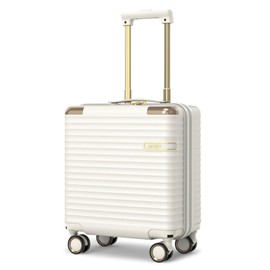 Joyway Carry on Luggage With Removable Spinner Wheels & Built-In TSA Lock, 18 Inch Carry on Suitcase Hard Shell for Lightweight Travel (White)