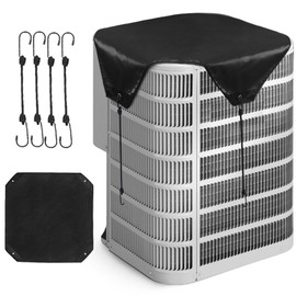 Hiturbo Air Conditioner Cover for Outside Units: Waterproof AC Covers for Outdoor Unit Top - Winter Heavy Duty Sturdy Universal A/C Defender - 32x32