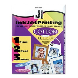 Jacquard Inkjet Printable Cotton Fabric, 8.5 by 11 inches, 30 Sheet Pack