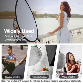 EMART 32'' (80cm) 5 in 1 Photo Collapsible Photography Reflector with Bag - Portable Camera Panel for Studio Video,Outdoor Lighting, Indoor Shooting, Portraint -Translucent, White, Silver, Gold, Black