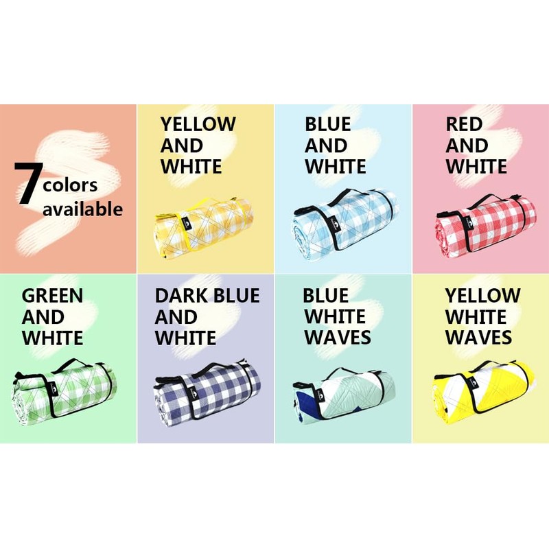 Campsuper Picnic Blankets Machine Washable, 79''x79'' Extra Large Waterproof Foldable