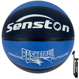 Senston Basketball Size 5 Rubber Basket Ball Indoor/Outdoor Street Basketball