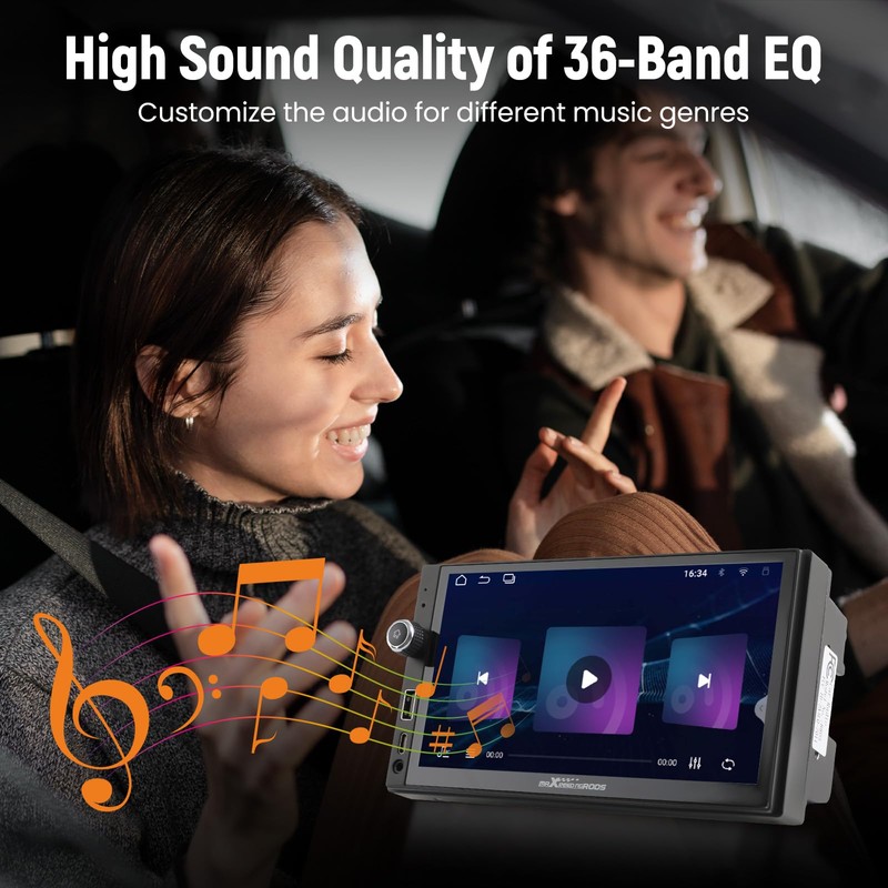 maXpeedingrods 7” Double Din Car Stereo with Apple CarPlay &