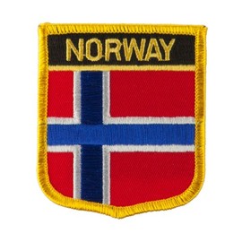 Europe Flag Embroidered Patch Shield - Norway OSFM