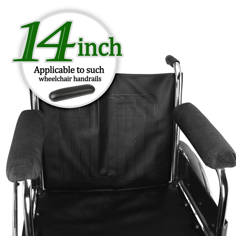 Funda para reposabrazos de silla de ruedas, 14 pulgadas, transpirable,