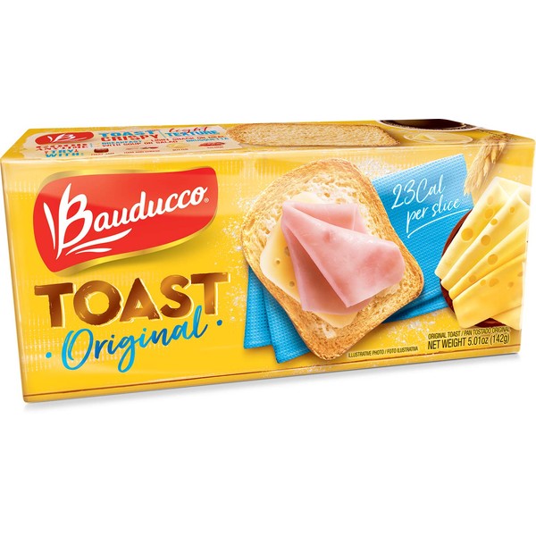 Bauducco Original Toast - 5.64 oz | Torrada Levemente Salgada Bauducco - 160g - (PACK OF 01)