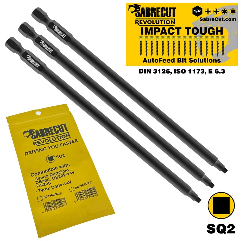 3 x SabreCut SC130SQ2_3 130mm SQ2 Compatible with SENCO DuraSpin