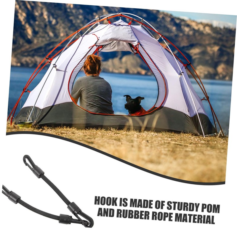 COHEALI 4pcs Portable Elastic Hook Straps Multi Function Buckle Ropes