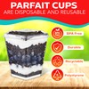 Emporio Kitchen 5oz Plastic Dessert Cups with Lids and Spoons
