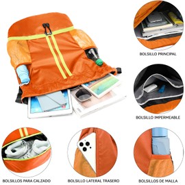Mochila Deportiva con Cordón,Mochila para Natacion,Compartimento para Zapatos y Bolsillo a Prueba de Humedad,Mujer Hombre Mochila Cuerdas Impermeable Saco Gimnasia,Adecuada para Fitness y Natación