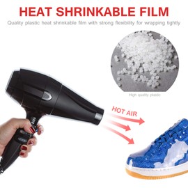 SUPVOX 300pcs PVC Wrap Bags Shrink Film Heat Seal Bags Packaging Film for Soaps Bath Bombs and DIY Crafts