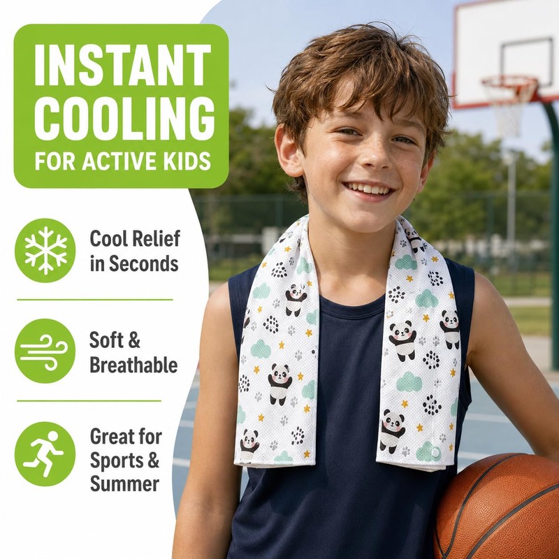 Cooling Towel for Sports, Quick Dry Breathable Mesh, Lightweight and