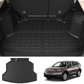 powoq Cargo Mat Compatible with 2012-2016 Honda CRV Trunk Mat TPE Cargo Liner Replacement for 2012 2013 2014 2015 2016 Honda CRV Accessories(Fit 2012-2016 Model, Rear Trunk Mat)
