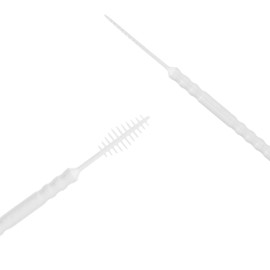 COM-FOUR® 120 x Interdental Brushes, Interdental Brushes in Dispenser, Dental Care for Travel and Travel, Tooth Cleaning Brush with Toothpick (120 Pieces - in Dispenser)