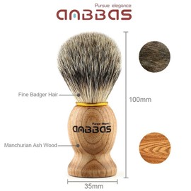 Easy Raku® Beard Brush Shaving Brush Badger Hair Shave Lather Men's Shaving Brush Black Handle , , ,
