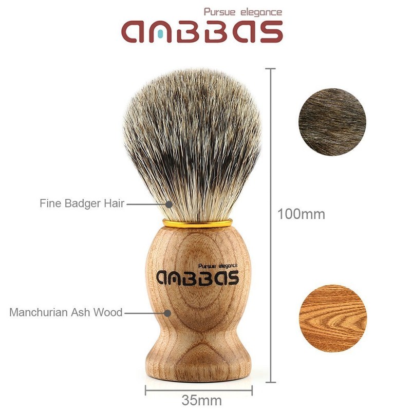 Easy Raku® Beard Brush Shaving Brush Badger Hair Shave Lather