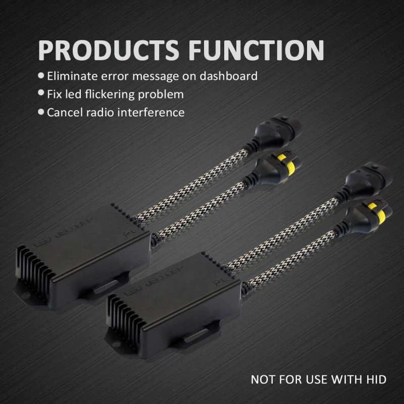 D-Lumina LED Headlight Canbus 9005/9006 Error-Free Anti-Flicker Decoder Adapter