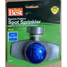 Do It Best Best Garden Metal 30 Ft. Dia. Spot Stationary Sprinkler, Metallic / Blue 724434