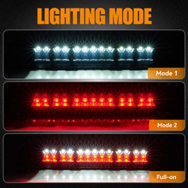 Cxdar Third 3rd Brake Light, LED High Mount Stop Light Replacement for 2000 2001 2002 2003 2004 2005 2006 Toyota Tundra, Rear Center Cab Roof Tail Cargo Lamp (Black)