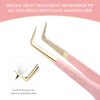 3 Pcs Precision Fiber Tip Lash Tweezers Set for Eyelash