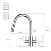 PAKING Kitchen Faucet, Two Handles Sink Faucet with Sprayer, Stainless