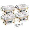 8QT Stainless Steel Chafing Dish Set for Buffets – Gold