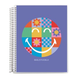 Erin Condren 8.5x11 SmileyWorld Icon Spiral Notebook, Dot Grid Layout with 80 Lb Paper, SmileyWorld Icon Classic Cover, Dot Grid Notebook, Platinum Coil