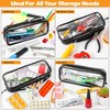 Zamasha Clear Pencil Case Black with Strong Zipper | 22x4x9