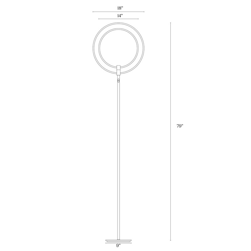 Brightech Eclipse Dimmable LED Floor Lamp, Modern Torchiere Floor Lamp