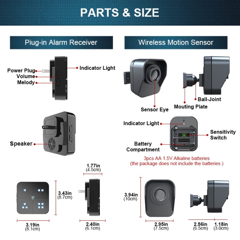 DSALERTS - 1/2 Mile Long Range Wireless Driveway Alarm Weather