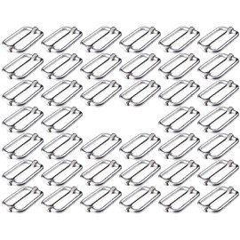 BEADNOVA Metal Rectangle Adjuster Triglides Slides Buckle, Roller Pin Buckles Slider Strap Adjuster for Belt Bags DIY, 40 Pcs