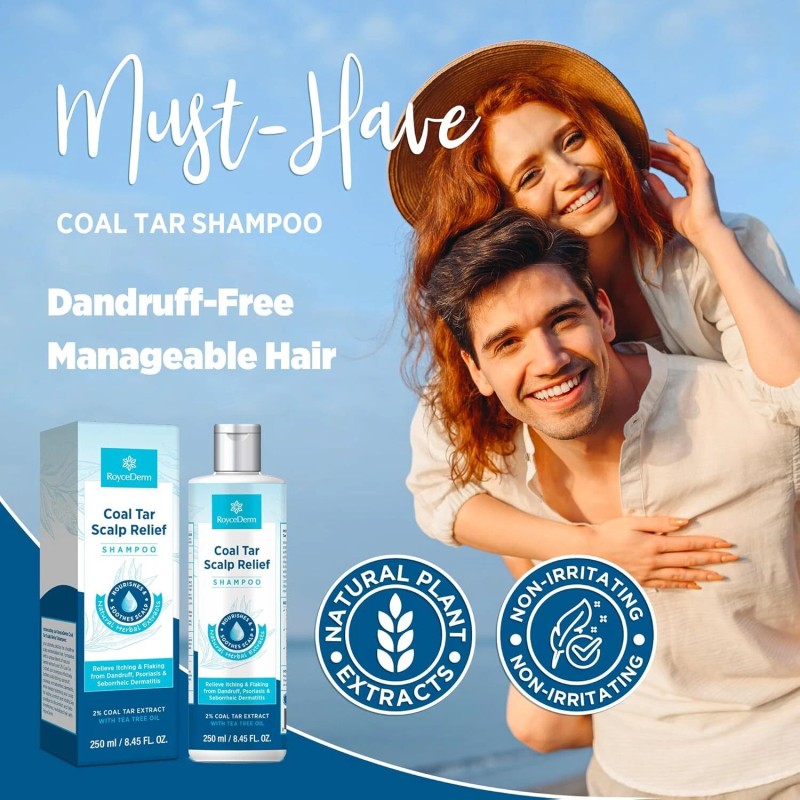 RoyceDerm Coal Tar Dandruff Shampoo: Extra Strength 2% Coal Tar