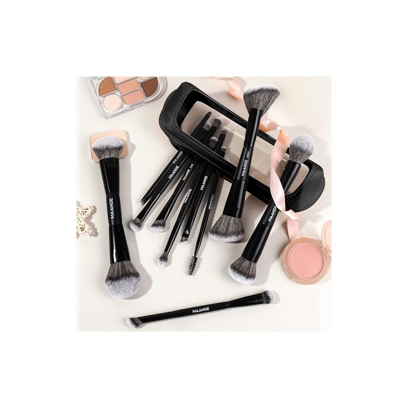 MAANGE Set de Brochas de Maquillaje, 10PCS Brochas para Maquillaje