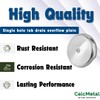 CalcMetal Single Hole Bathtub Drain Overflow Plate with One Matching