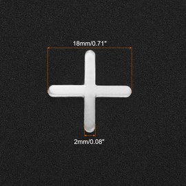 HARFINGTON 500pcs Tile Spacers 2.5mm Hard Plastic Cross Tiles Leveler Spacer Installation Ceramic Spacing Clips for Wall Floor