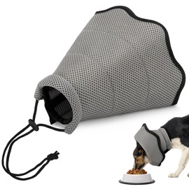 Dog Cone Collar, Foldable Soft Recovery Collar for Dogs After Surgery, Adjustable Elizabethan Collar to Prevent Licking & Scratching Wounds, Breathable Lightweight Mesh for Small Medium Large Pets