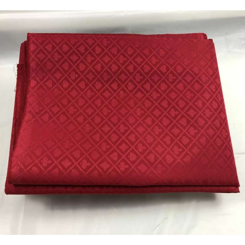 Red Suited Speed Cloth Poker Table Felt 100% Polyester 120x60
