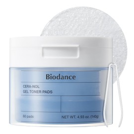 BIODANCE CERA-NOL Gel Toner Pads - Discos tónicos en gel con ceramidas, ácido hialurónico y pantenol - hidratación y confort para piel sensible, seca o mixta - 60 pads (140 g)