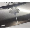 Engraved SC Palmetto Palm Tree Diamond Etched Vanity License Plate