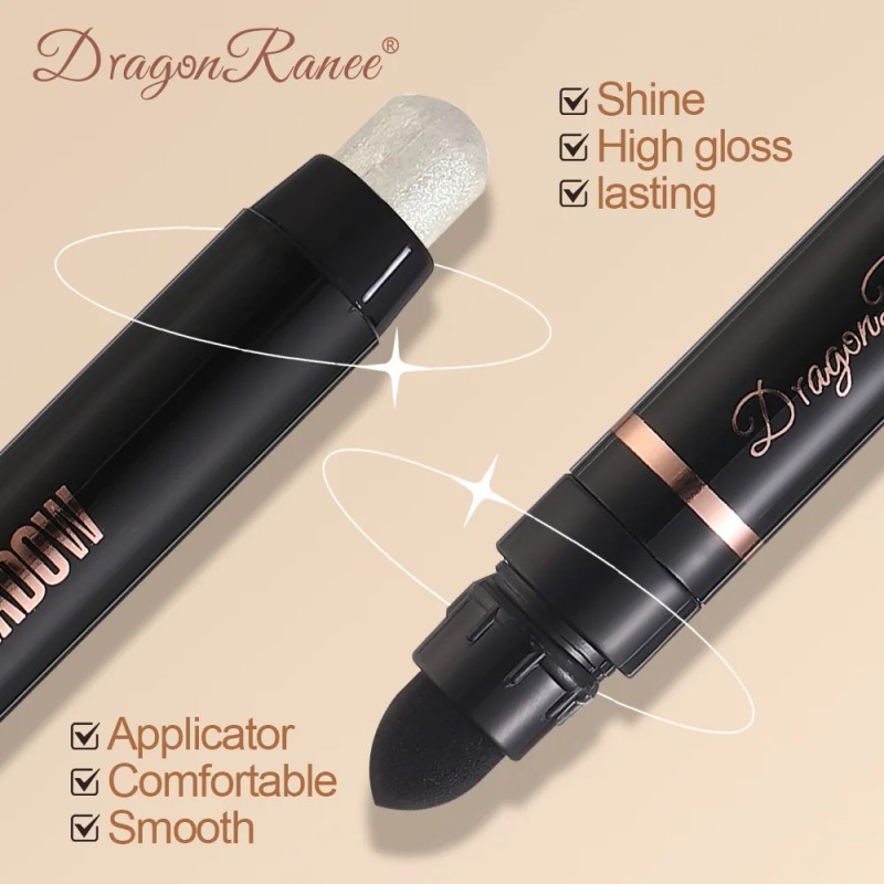DragonRanee Dual-Ended Eyeshadow Pencil 12 Colors Set Waterproof Matte Finish